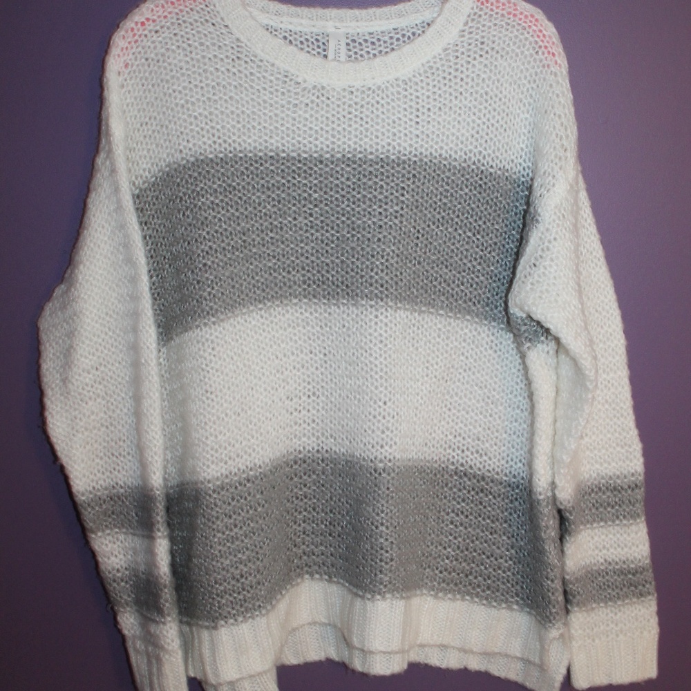 Aeropostale Striped Oversized Sweater